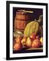 Still Life with Pears, Melon and Barrel for Marinading-Luis Egidio Melendez-Framed Giclee Print