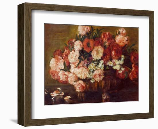 Still-Life with Peonies, 1872-Pierre-Auguste Renoir-Framed Giclee Print