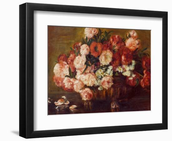 Still-Life with Peonies, 1872-Pierre-Auguste Renoir-Framed Giclee Print