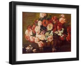 Still-Life with Peonies, 1872-Pierre-Auguste Renoir-Framed Giclee Print