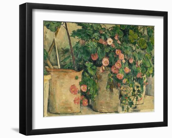 Still Life with Petunias, about 1885-Paul Cézanne-Framed Giclee Print