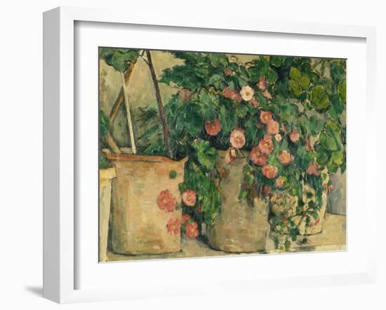 Still Life with Petunias, about 1885-Paul Cézanne-Framed Giclee Print