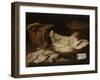 Still Life with Pigs Head, Trotters and Sausage-Monogrammist JVR-Framed Art Print