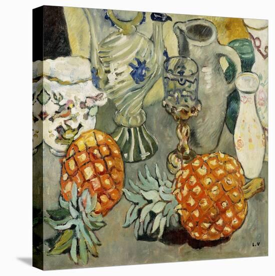 Still Life with Pineapples; Nature Morte a L'ananas, (Oil on Canvas)-Louis Valtat-Stretched Canvas