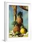 Still-Life with Pineapples; Nature Morte Avec Ananas, (Oil on Canvas)-Pierre Roy-Framed Giclee Print