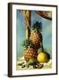 Still-Life with Pineapples; Nature Morte Avec Ananas, (Oil on Canvas)-Pierre Roy-Framed Giclee Print