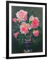 Still Life with Pink Roses in Vases-Albert Williams-Framed Giclee Print