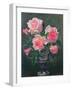 Still Life with Pink Roses in Vases-Albert Williams-Framed Giclee Print