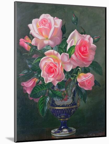 Still Life with Pink Roses in Vases-Albert Williams-Mounted Giclee Print