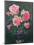 Still Life with Pink Roses in Vases-Albert Williams-Mounted Giclee Print