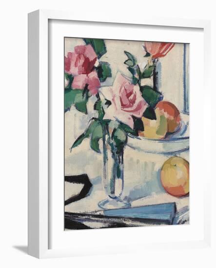 Still Life with Pink Roses-Samuel John Peploe-Framed Giclee Print