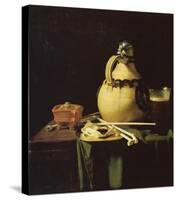 Still life with Pitcher and Beer Glass-Pieter van Anraadt-Stretched Canvas