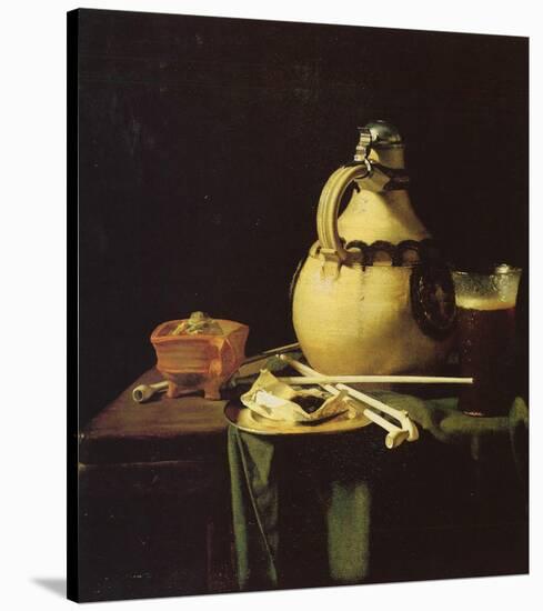 Still life with Pitcher and Beer Glass-Pieter van Anraadt-Stretched Canvas