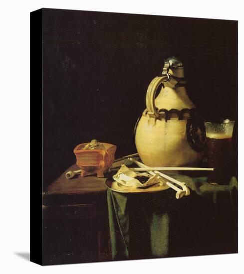 Still life with Pitcher and Beer Glass-Pieter van Anraadt-Stretched Canvas