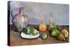 Still Life with Pitcher and Fruit, 1885-87-Paul Cézanne-Stretched Canvas