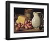 Still Life with Plums, Black Figs and Bread-Luís Meléndez O Menéndez-Framed Art Print