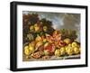 Still Life with Pomegranates, Apples, Cherries and Grapes-Melendez-Framed Giclee Print