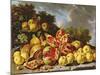 Still Life with Pomegranates, Apples, Cherries and Grapes-Melendez-Mounted Premium Giclee Print