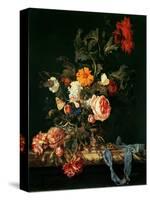 Still Life with Poppies and Roses-Willem Van Aelst-Stretched Canvas
