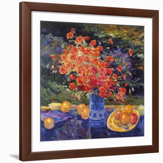 Still Life with Poppy-Malva-Framed Giclee Print