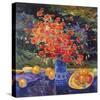 Still Life with Poppy-Malva-Stretched Canvas