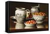Still Life with Porcelain and Strawberries-Levi Wells Prentice-Framed Stretched Canvas