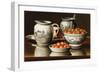 Still Life with Porcelain and Strawberries-Levi Wells Prentice-Framed Giclee Print