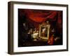 Still Life with Portrait of Chardin-Philippe Rousseau-Framed Giclee Print