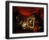 Still Life with Portrait of Chardin-Philippe Rousseau-Framed Giclee Print