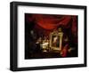 Still Life with Portrait of Chardin-Philippe Rousseau-Framed Giclee Print