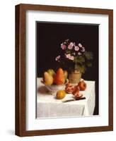 Still Life with Primroses and Pears-Henri Fantin-Latour-Framed Giclee Print