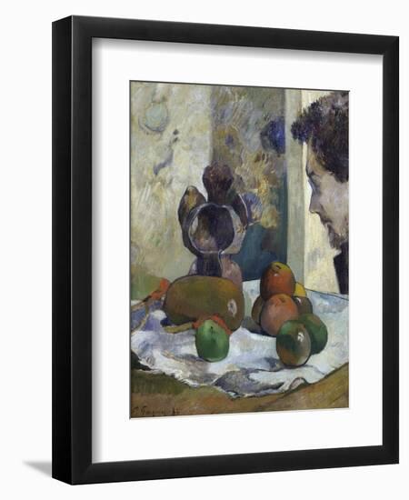 Still Life with Profile of Charles Laval-Paul Gauguin-Framed Giclee Print