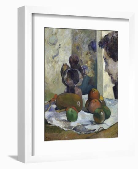 Still Life with Profile of Charles Laval-Paul Gauguin-Framed Giclee Print