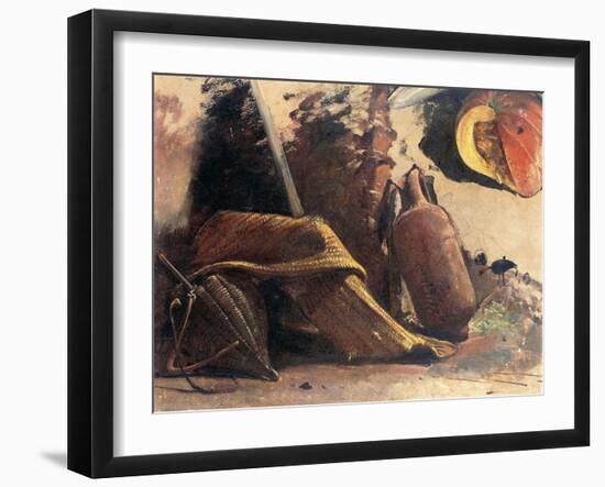 Still Life with Pumpkin, Circa 1844-Giacinto Gigante-Framed Giclee Print