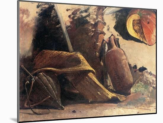 Still Life with Pumpkin, Circa 1844-Giacinto Gigante-Mounted Giclee Print