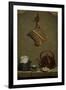 Still Life with Quarter of Meat, Sugar Bread, Copper Kettle and Cup-Jean-Baptiste Oudry-Framed Giclee Print