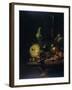 Still Life with Quinces, Medlars and a Glass-Martinus Nellius-Framed Art Print