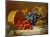 Still Life with Raspberries and a Bunch of Grapes on a Marble Ledge, 1882-Eloise Harriet Stannard-Mounted Giclee Print