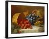 Still Life with Raspberries and a Bunch of Grapes on a Marble Ledge, 1882-Eloise Harriet Stannard-Framed Giclee Print