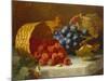 Still Life with Raspberries and a Bunch of Grapes on a Marble Ledge, 1882-Eloise Harriet Stannard-Mounted Giclee Print