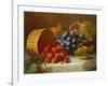 Still Life with Raspberries and a Bunch of Grapes on a Marble Ledge, 1882-Eloise Harriet Stannard-Framed Giclee Print