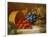 Still Life with Raspberries and a Bunch of Grapes on a Marble Ledge, 1882-Eloise Harriet Stannard-Framed Giclee Print