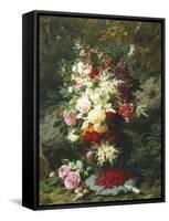 Still Life with Raspberries-Jean Baptiste Claude Robie-Framed Stretched Canvas