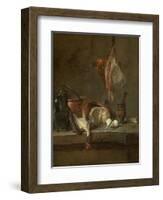 Still Life with Ray and Basket of Onions, 1731-Jean-Baptiste Simeon Chardin-Framed Giclee Print