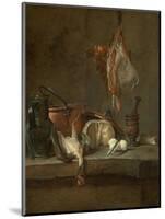 Still Life with Ray and Basket of Onions, 1731-Jean-Baptiste Simeon Chardin-Mounted Giclee Print