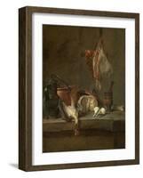 Still Life with Ray and Basket of Onions, 1731-Jean-Baptiste Simeon Chardin-Framed Giclee Print