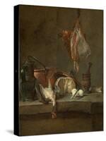 Still Life with Ray and Basket of Onions, 1731-Jean-Baptiste Simeon Chardin-Stretched Canvas