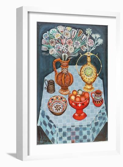 Still Life with Red Apples, 1967-Radi Nedelchev-Framed Giclee Print