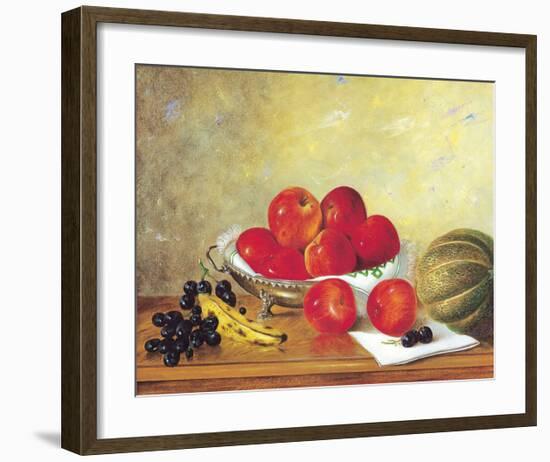 Still Life with Red Apples-William Galvez-Framed Art Print