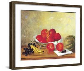 Still Life with Red Apples-William Galvez-Framed Art Print